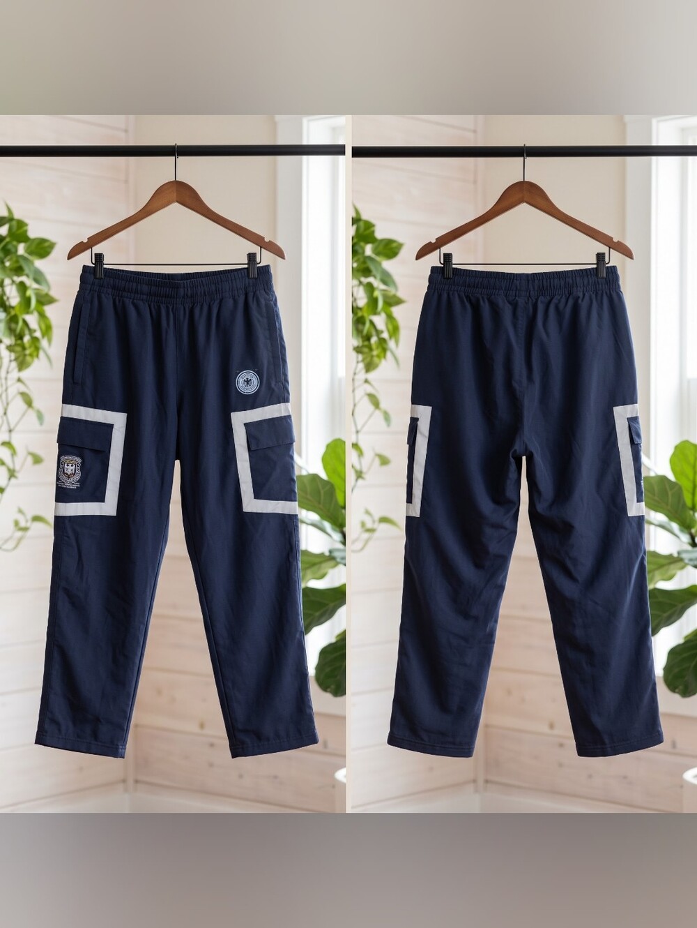 Vintage Adidas Germany Team Track Pants Navy Blue Size Extra Large